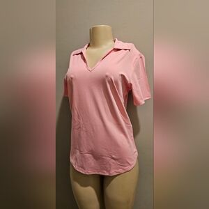 Unlisted Soft Pink Short Sleeve V-Neck Top